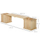 Outsunny 37L Wooden Garden Planter &amp; Bench Combination Garden Raised Bed Patio Park Natural 176 x 38 x 40 cm