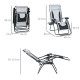 Outsunny Foldable Reclining Garden Chair, Zero Gravity Chair with Padded Seat, Cup Holder, Adjustable Backrest, Pillow for Outdo