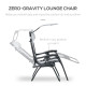 Outsunny Zero Gravity Lounger Chair, Folding Reclining Patio Chair with Shade Cover, Cup Holder, Soft Cushion and Headrest for P