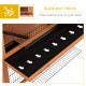 PawHut Two-Tier Antiseptic Wood Rabbit Hutch, 92cm Guinea Pig Hutch with Run - Orange