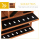 PawHut Two-Tier Antiseptic Wood Rabbit Hutch, 102cm Guinea Pig Hutch with Run - Orange