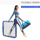 Double Sided Football Rebounder Net, Football Rebound Goal with Five Adjustable Angles, Blue