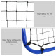 Double Sided Football Rebounder Net, Football Rebound Goal with Five Adjustable Angles, Blue