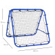 Double Sided Football Rebounder Net, Football Rebound Goal with Five Adjustable Angles, Blue