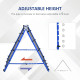 Double Sided Football Rebounder Net, Football Rebound Goal with Five Adjustable Angles, Blue