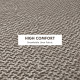 Round Linen-Look Storage Ottoman - Light Grey