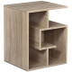 Side Table, 3 Tier End Table with Open Storage Shelves, Small Coffee Table Bedside Table for Living Room, Bedroom, Oak