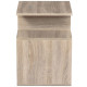 Side Table, 3 Tier End Table with Open Storage Shelves, Small Coffee Table Bedside Table for Living Room, Bedroom, Oak