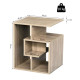 Side Table, 3 Tier End Table with Open Storage Shelves, Small Coffee Table Bedside Table for Living Room, Bedroom, Oak
