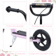 Kids Scooter Kick Scooter with 12&quot; EVA Tyres, Rear Brake, Big Wheels Scooter for 5-12 Years Old, Pink