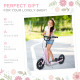 Kids Scooter Kick Scooter with 12&quot; EVA Tyres, Rear Brake, Big Wheels Scooter for 5-12 Years Old, Pink