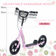 Kids Scooter Kick Scooter with 12&quot; EVA Tyres, Rear Brake, Big Wheels Scooter for 5-12 Years Old, Pink
