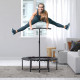 40&#039;&#039; Fitness Trampoline with Adjustable Handle, Rebounder Trampoline Mini Jumper for Indoor Exercise Workout, Support Up to 100k