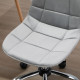 Vinsetto Ergonomic Office Chair with Adjustable Height and Wheels Velvet Executive Chair Armless for Home Study Bedroom Grey
