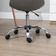 Vinsetto Ergonomic Office Chair with Adjustable Height and Wheels Velvet Executive Chair Armless for Home Study Bedroom Grey
