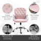 Vinsetto Office Chair, Swivel Desk Chair, Velvet Vanity Chair with Adjustable Height and Rolling Wheels for Home Work Study, Pin