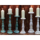 Large Candle Stand - White Gold
