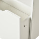 Kids Bookshelf, Toy Organiser, with Storage Drawer, Wheels - White