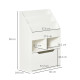 Kids Bookshelf, Toy Organiser, with Storage Drawer, Wheels - White