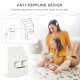 Kids Bookshelf, Toy Organiser, with Storage Drawer, Wheels - White