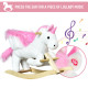Kids Rocking Horse Unicorn Wooden Plush Ride On Chair Toy with Music 1.5-3 Years