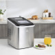 Ice Maker Machine, Counter Top Ice Cube Maker for Home, 9 Ice Cubes per 8 Minutes, 1.8L with Self Cleaning Function, Scoop and B