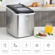 Ice Maker Machine, Counter Top Ice Cube Maker for Home, 9 Ice Cubes per 8 Minutes, 1.8L with Self Cleaning Function, Scoop and B
