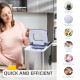 Ice Maker Machine, Counter Top Ice Cube Maker for Home, 9 Ice Cubes per 8 Minutes, 1.8L with Self Cleaning Function, Scoop and B