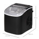 Ice Maker Machine Counter Top, 12Kg in 24 Hrs, 9 Cubes Ready in 6-12Mins, Portable Ice Cube Maker with Ice Scoop and Basket, Bla