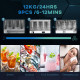Ice Maker Machine Counter Top, 12Kg in 24 Hrs, 9 Cubes Ready in 6-12Mins, Portable Ice Cube Maker with Ice Scoop and Basket, Bla