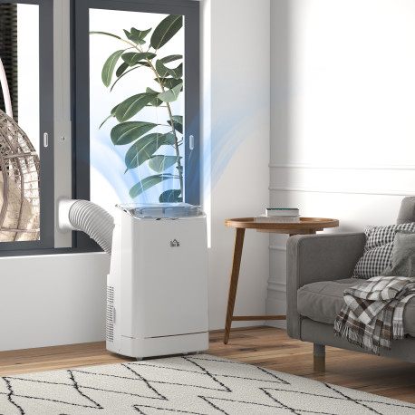 14000 BTU Mobile Air Conditioner, 35m², Smart Home WiFi, with Dehumidifier, Fan, 24H Timer, Window Kit, White