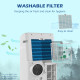 14000 BTU Mobile Air Conditioner, 35m², Smart Home WiFi, with Dehumidifier, Fan, 24H Timer, Window Kit, White