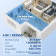 14000 BTU Mobile Air Conditioner, 35m², Smart Home WiFi, with Dehumidifier, Fan, 24H Timer, Window Kit, White