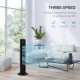 Electric Tower Fan, with 3.5L Water Tank and Ice Pack - Black