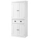 Freestanding Multi-Storage Kitchen Cabinet - White