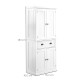 Freestanding Multi-Storage Kitchen Cabinet - White