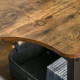 L Shaped Desk, Corner Computer Desk with Bookshelf for Home Office, Study Room, Workstation, 120 x 73.2 x 75cm, Rustic Brown