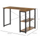 L Shaped Desk, Corner Computer Desk with Bookshelf for Home Office, Study Room, Workstation, 120 x 73.2 x 75cm, Rustic Brown