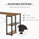 L Shaped Desk, Corner Computer Desk with Bookshelf for Home Office, Study Room, Workstation, 120 x 73.2 x 75cm, Rustic Brown