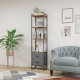 Four-Tier Industrial Display Shelf, with Bottom Drawers