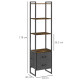 Four-Tier Industrial Display Shelf, with Bottom Drawers