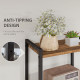 Four-Tier Industrial Display Shelf, with Bottom Drawers