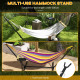 Outsunny 9.4ft Hammock Stand with Side Tray Stand, Steel Frame Hammock Net Stand, for String-style, Brazilian-style, Flat-style,