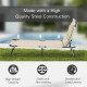 Outsunny Outdoor Foldable Sun Lounger, 4 Level Adjustable Backrest Reclining Sun Lounger Chair with Pillow and Reading Hole, Bei