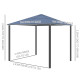 Outsunny 3 x 3(m) Hardtop Gazebo Canopy with Polycarbonate Roof, Aluminium Frame, Permanent Pavilion Garden Gazebo with Netting 