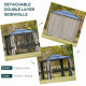 Outsunny 3 x 3(m) Hardtop Gazebo Canopy with Polycarbonate Roof, Aluminium Frame, Permanent Pavilion Garden Gazebo with Netting 