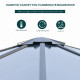 Outsunny 3 x 3(m) Hardtop Gazebo Canopy with Polycarbonate Roof, Aluminium Frame, Permanent Pavilion Garden Gazebo with Netting 