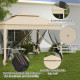Outsunny 3 x 3(m) Pop Up Gazebo, Double-roof Garden Tent with Netting and Carry Bag, Party Event Shelter for Outdoor Patio, Crea