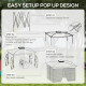 Outsunny 3 x 3(m) Pop Up Gazebo, Double-roof Garden Tent with Netting and Carry Bag, Party Event Shelter for Outdoor Patio, Crea