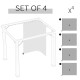 Outsunny Replacement Gazebo Curtains, 4-Panel Gazebo Side Panels Only, for 3 x 3 (M) Gazebos or Pergolas, Hooks/C-Rings Included